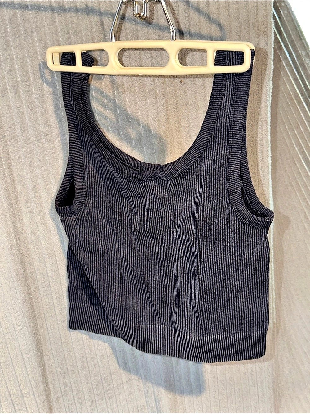 eyecandy Ribbed Tank Top in Black Large Like New